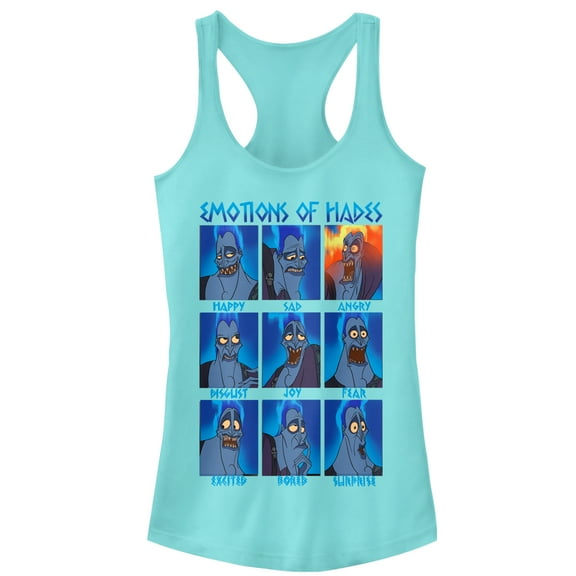 Junior's Hercules Hades Emotion  Racerback Tank Top Cancun Large