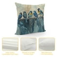 thumbnail image 4 of Creowell Ink Painting Watercolor Blue Birds Spring Home Sofa Chair Bed Decoration Lumbar Pillowcase Decorative Throw Pillow Cover Case, 4 of 5
