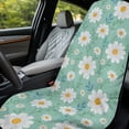 thumbnail image 3 of Xixirimido Car Seat Cover Towel Sweatproof Gym Seat Protector with Non-Slip Backing Universal Fit Front Seat Mat for Sports, Beach, Swimming, White Daisy Green, 3 of 8