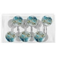 thumbnail image 3 of HemaKayy 12 Pcs Decorative Marble Shower Curtain Hooks - Rustproof Stainless Steel Curtain Rings | Decorative Home Bathroom Décor | Easy to Install and Glide | Perfect Gift Idea - Grey Blue Gold, 3 of 5