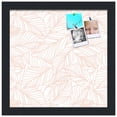 thumbnail image 2 of PinPix 12x12 Custom Cork Bulletin Board White Peach Poster Board Has a Fabric Style Canvas Finish, Framed in White Peach, by ArtToFrames (PinPix-1879), 2 of 5