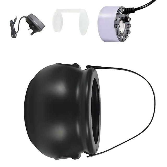relayinert Plastic Energy-saving Multifunctional Halloween Witch Cauldrons Fog Maker For Efficiency silver UK Plug 1Set