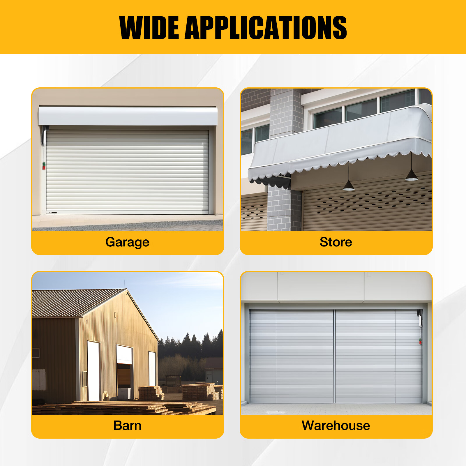 Automatic Garage Roll Up Roller Door Opener 24V DC Electronic Lift Force Motor Rolling with 2 Remotes