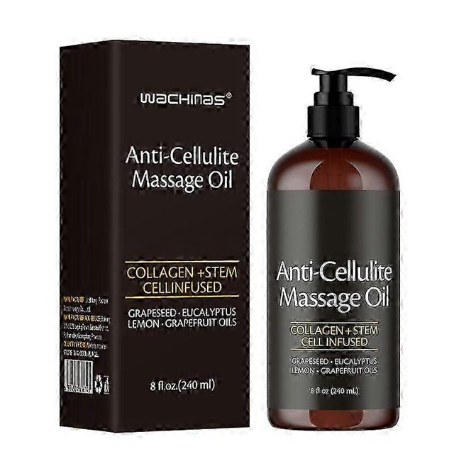 Anti-Cellulite Massage Oil Infused with Collagen & Stem Cells - Skin Tightening Oil Natural Cellulite Remover Therapy Oil for Cellulite & Stretch Mark