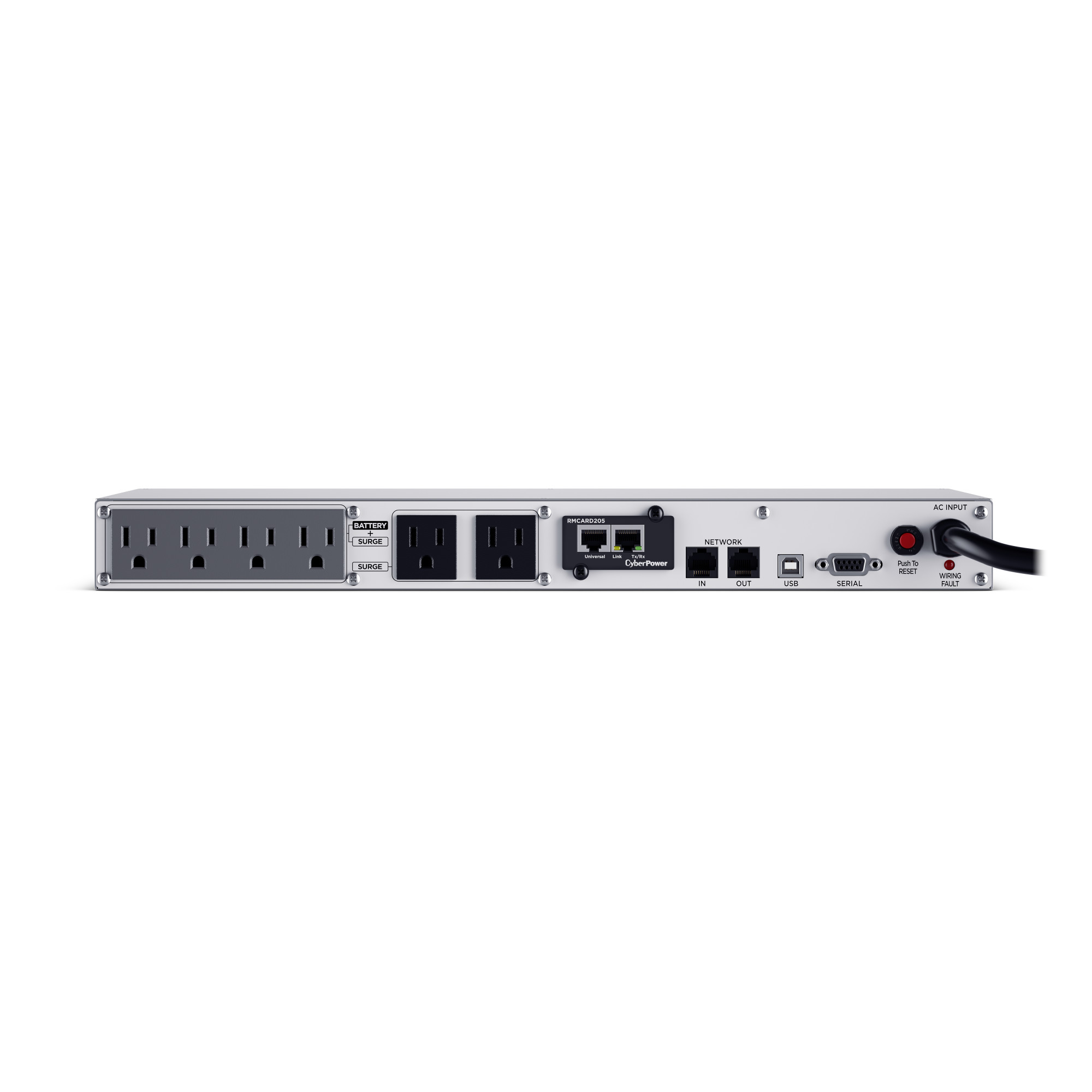CyberPower OR700LCDRM1U UPS, 700VA/400W, 120V, 6 Outlets, LCD, AVR, 10 ft Cord-Includes Rack Hardware