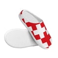 thumbnail image 3 of Kdxio Red Cross 1 Women's Men's Slippers Plush Slip-On House Slipper for Winter Indoor Soft Cushion Non-slip Fluffy Slides Slippers-35/36, 3 of 7