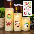 thumbnail image 4 of onlyliua ¡ Artículos En Liquidación! Pegatinas En Agua Forma de Muñeco de Nieve y Vela Navideña, Temáticas En Actividad, Decoración En Velas de Humor, Pegatinas En Agua Ultralivianas, Pegatinas Lumin, 4 of 6