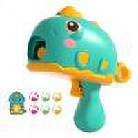 Pistola de bolas de dinosaurio de gran capacidad pistola de bolas de dibujos animados para niños y niñas lanzador de captura