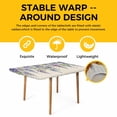 thumbnail image 4 of Purple Flowers Table Cloths for 5 Foot Rectangle Tables, Weeping Spring Floral Rustic Pastoral Patio Waterproof Elastic Fitted Tablecloths, Washable Rectangular Table Cover for Camping, 4 of 8