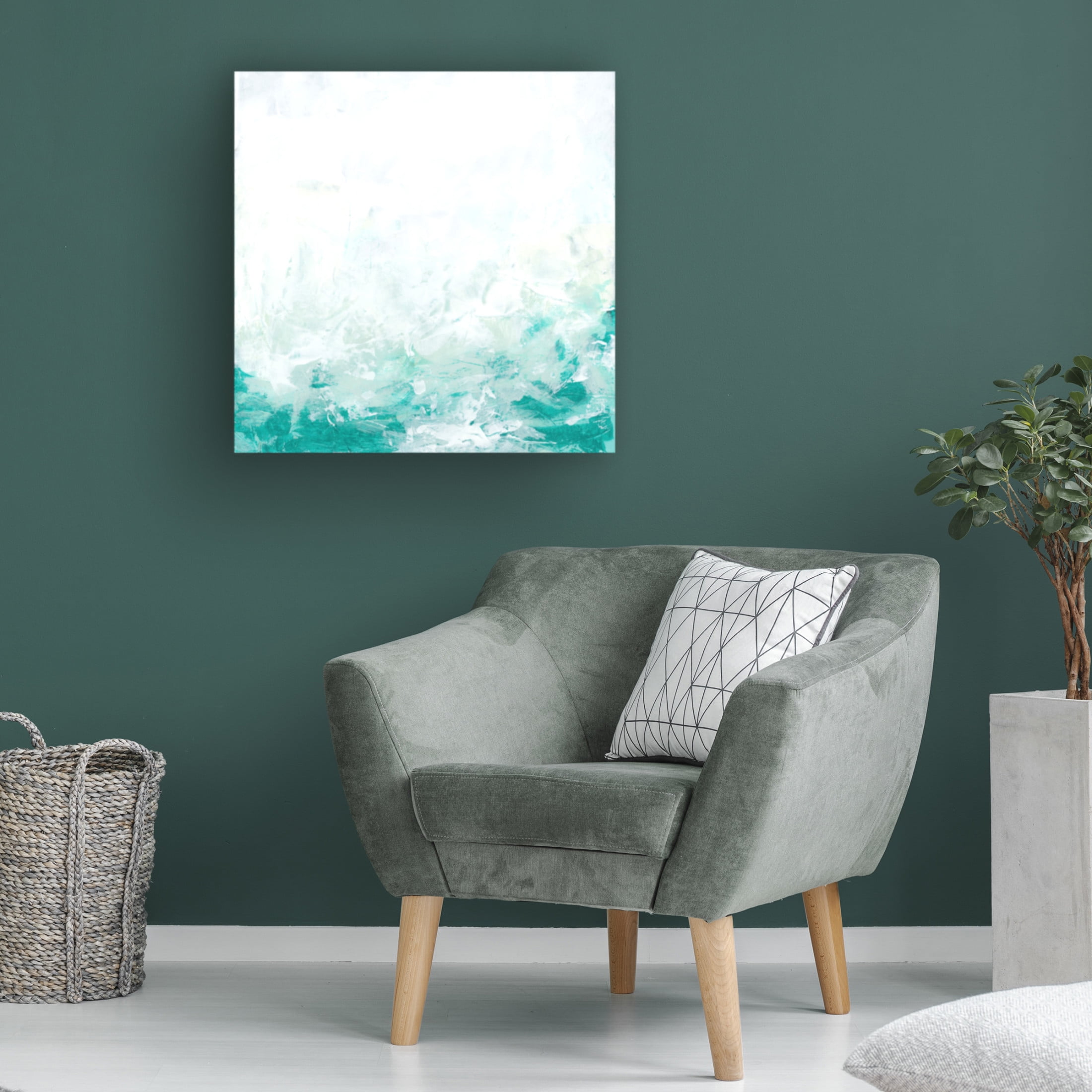 Trademark Fine Art June Erica Vess  Turquoise Surf II Canvas Wall Art