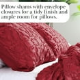 thumbnail image 6 of Southshore Fine Living, Inc. Clipped Jacquard Comforter Bedding Set Down Alternative All-Season Warmth, Soft Cozy Bedspread 3-Piece with Two Matching Shams, Boho Chili Pepper, King/California King, 6 of 9
