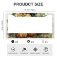 thumbnail image 3 of Happy Fall Harvest Pumpkin License Plate Frames 2 Pack Autumn Thanksgiving Pumpkin Auto Decorative Frames Cars Protector Cover Holder for Us Standard Vehicles 2 Round Holes Metal License Plate Cover, 3 of 6
