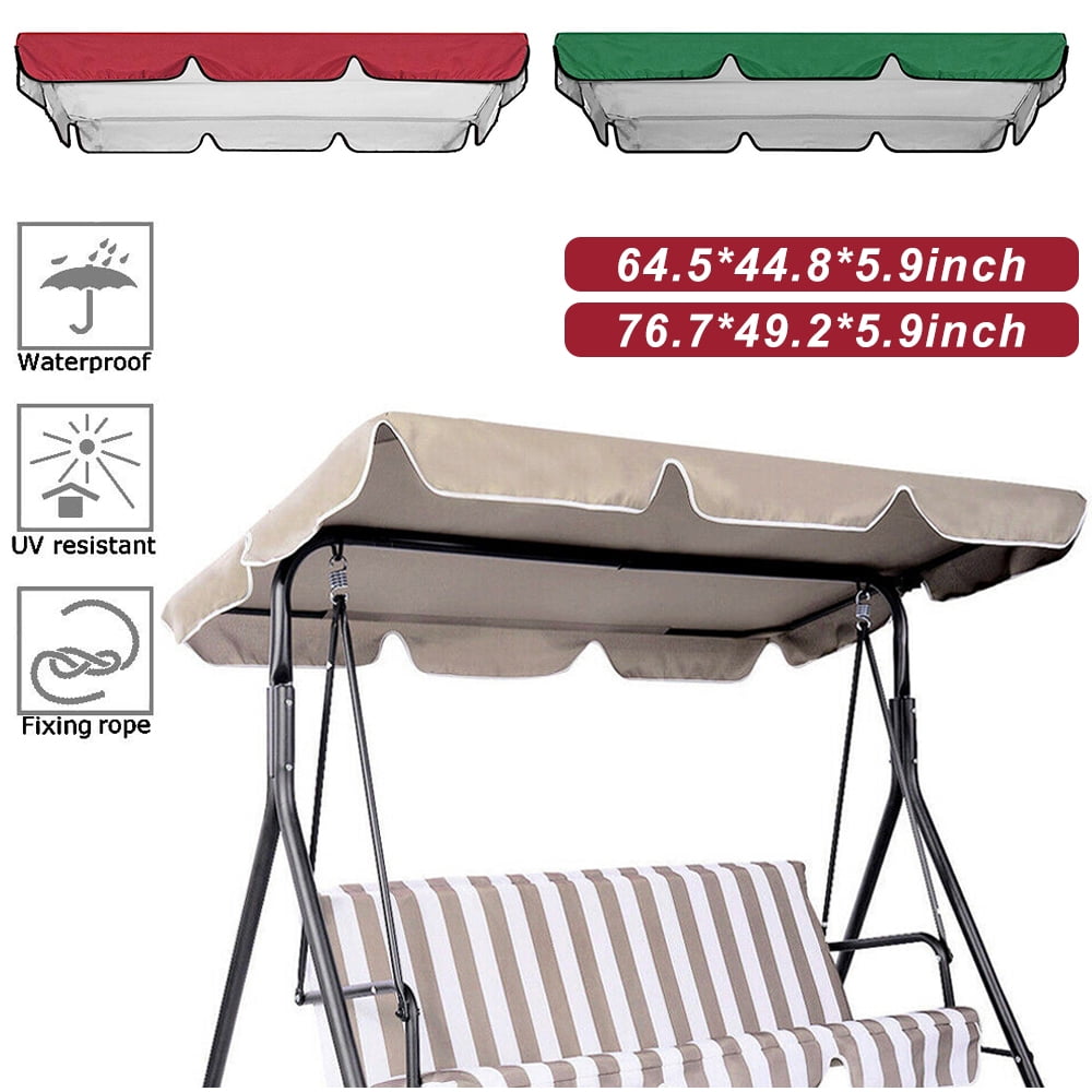 Swing Cover Set dDanke Green Patio Swing Canopy Cover Porch Swings Replacement Cover Waterproof Sunscreen Dustproof Only Cover 