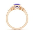 thumbnail image 2 of ANGARA Natural Cushion 1.05 ct Tanzanite Solitaire Engagement Ring in 14K Rose Gold for Women (Size-6mm) | December Birthstone, Anniversary, Jewelry Gift for Women | Natural Tanzanite Ring, 2 of 9