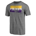 thumbnail image 2 of Men's  Heather Gray Minnesota Vikings Square Off Tri-Blend T-Shirt, 2 of 3