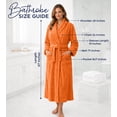 thumbnail image 5 of Dan River Bathrobe for Men and Women One Size Lightweight Cotton Terry Cloth Robe - Orange, 5 of 10