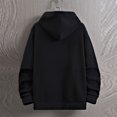 thumbnail image 3 of Fleece Hoodies Men Microfleece Hooded Sweatshirts Fall Winter Solid Color Hoodies Long Sleeve Tops Casual Pullover with Pockets Sweaters Plain Hoody Outwears for Sports Running, 3 of 5