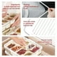 thumbnail image 3 of Advancent Los divisores desprendibles beige despejan el envase durable y higiénico de la bandeja de la porción del bocado de la tapa Organizadores de utensilios de cocina 4 cuadrícula, 3 of 6