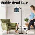 thumbnail image 4 of Arc Floor Lamp with Adjustable Lampshade Ocean Inspired Stained Glass Seashells Starfish Standing Lamp 3 Color Temperatures Dimmable Tall Pole Lamp with Foot Switch for Bedroom Sofa Beside Corner, 4 of 8