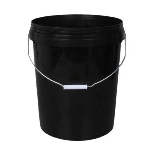 Cubo multiusos para almacenar pintura con asa. Cubo pintura. Contenedor almacenamiento para pintura, disolventes y recubrimientos. Uso diario. 25L Negro Sin Tapa