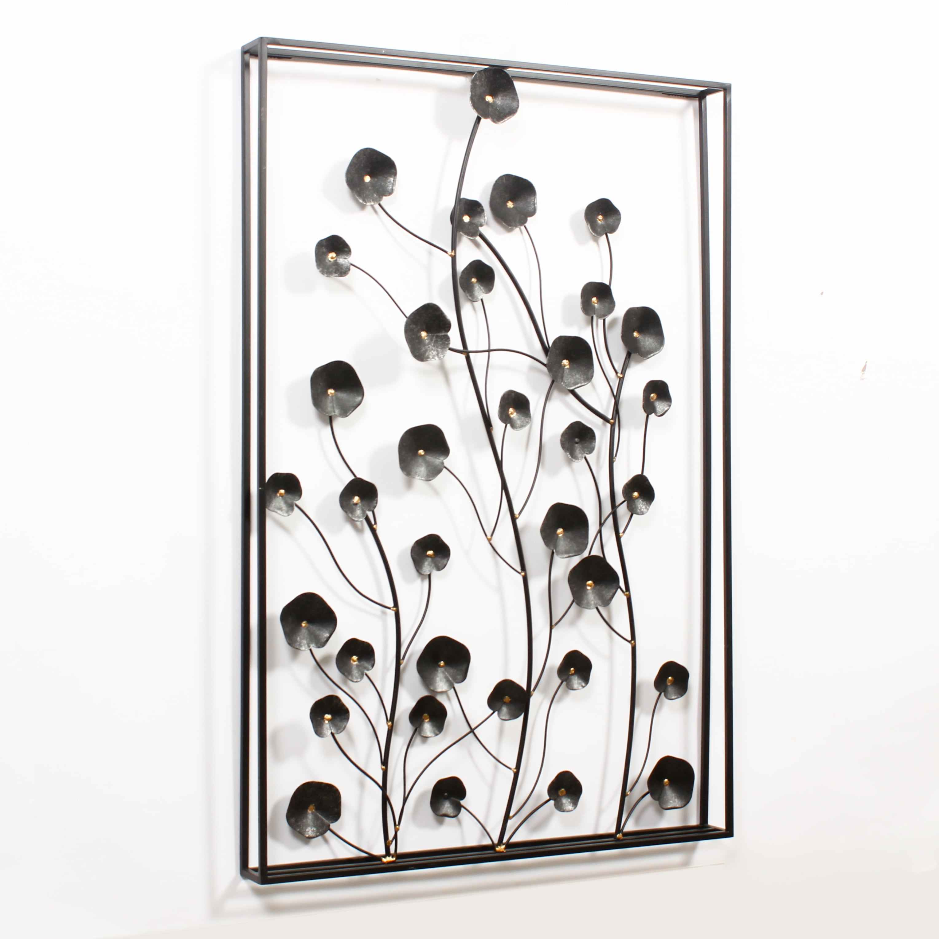 Dark Flowers Vertical Metal Wall Decor Walmart Canada