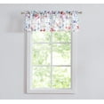 thumbnail image 2 of Floral Kitchen Curtains Valance 15 Inch Length Colorful Flower Print on Linen Textured Sheer Window Topper for Bathroom Small Curtains for Kitchen Windows 56" W x 15" L Watercolor,1 Panel, 2 of 6