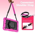 thumbnail image 4 of for iPad Mini 5th/4th Generation Case 7.9 inch 2019/2015, 360 Rotating Shockproof Cover with Stand, Handle, Shoulder Strap, Rose, 4 of 7