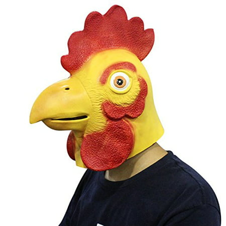 Chicken Rooster Animal Deluxe Latex Adult Full Face Halloween Party Costume Mask