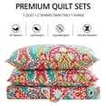 thumbnail image 4 of PaFagwy Quilt Set King Size (92" x104"), 3 Piece King Size Quilt Sets with 2 Pillow Shams - Soft and Lightweight, Boho Reversible King Quilt Bedding Bedspread Coverlet Set, Boho, 4 of 8