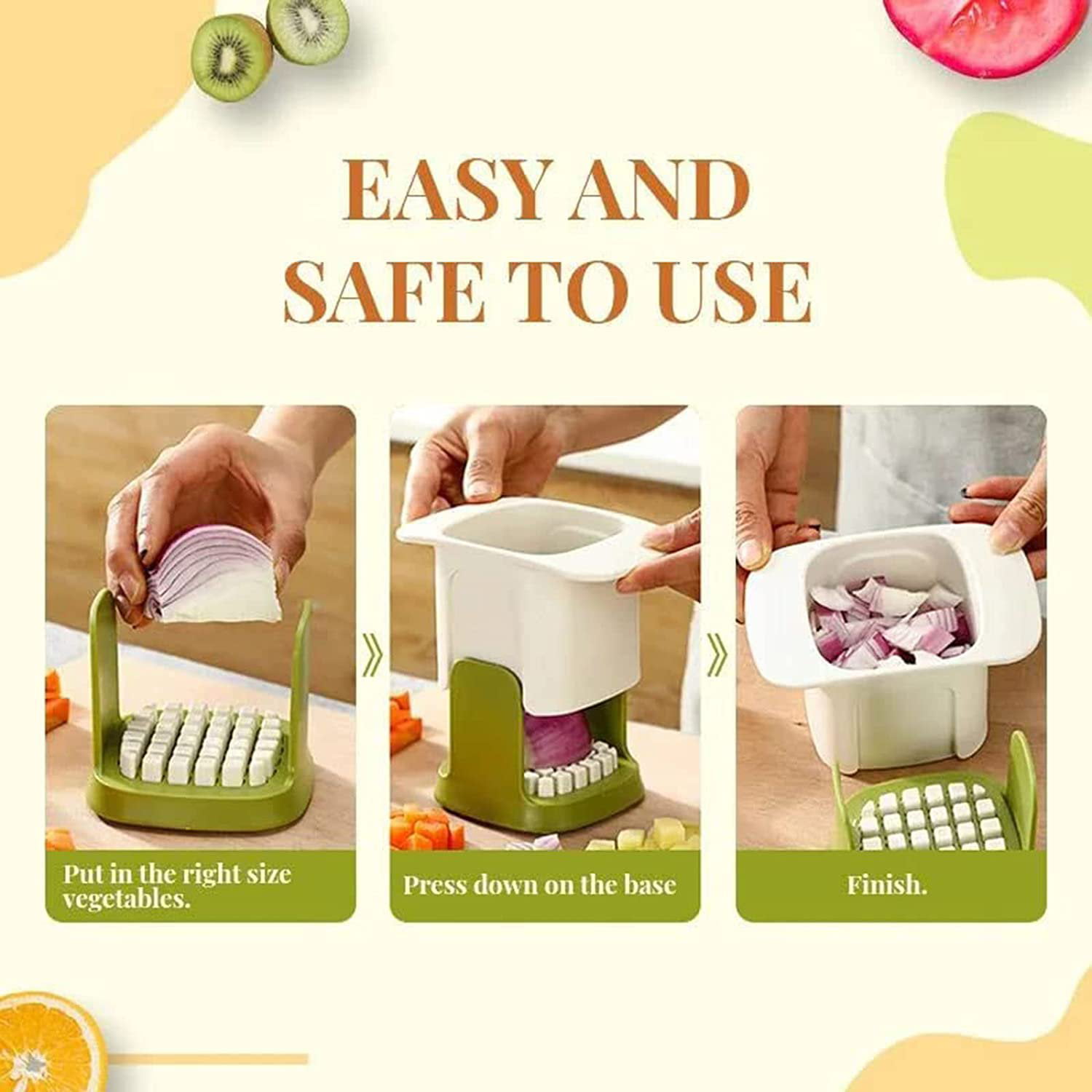 ZUMUSEN In Vegetable Chopper For Dicing And Dividing,Slicer,Cutter, Chopper And Grater, Slicer For Kitchen,Suitable For  Potatoes,Onions,Carrots,Cucumbers