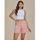 thumbnail image 3 of Pantalones cortos luvamia FLExclusive Jean para mujer de talle alto rosa, 3 of 6