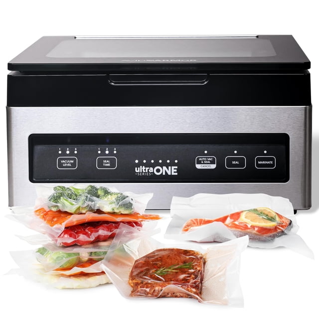 Avid Armor Machine de Scellage sous Vide USV1 Ultra SeriesONE, Scelleuse Alimentaire pour Aliments Humides, Scelleuses de Viande, Machine d'Emballage, Scelleuse Compacte avec Barre de Scellage sous Vide de 10 Pouces