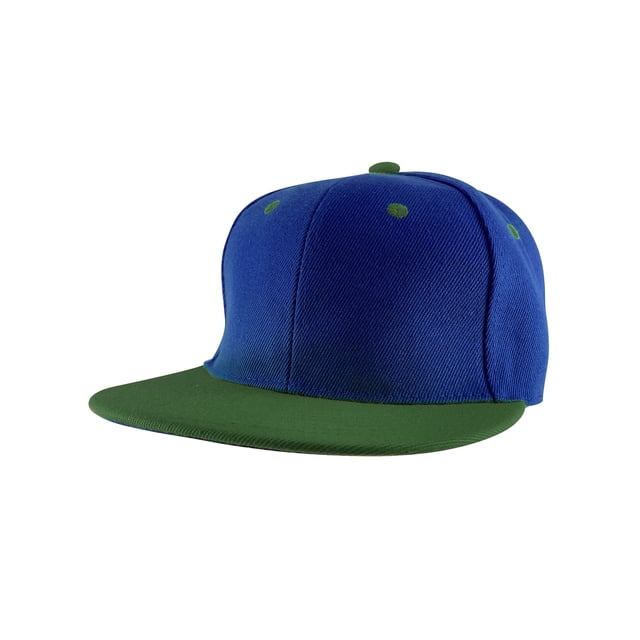 Top Headwear Flat Bill Adjustable Snapback Cap - Royal/Rust