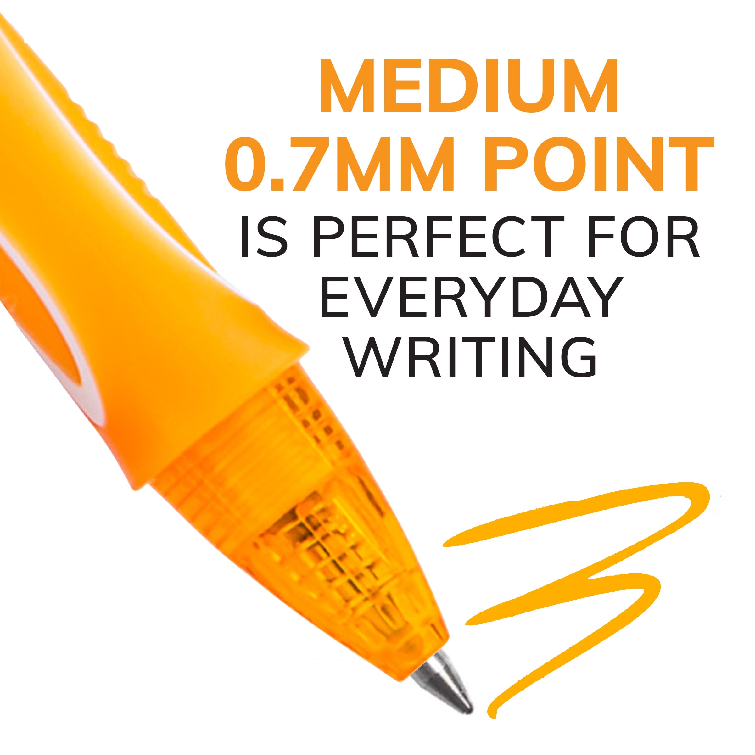 (4 pack) BIC Gel-ocity Quick Dry Fashion Retractable Gel Pens, Medium Point (0.7mm), Assorted Colors, Colored Gel Pens With Full-Length Grip, 8-Count Gel Pen Set