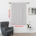 thumbnail image 3 of HLONK Contemporary White Solid Print Kitchen Curtains  30 x 46 In, 3 of 5
