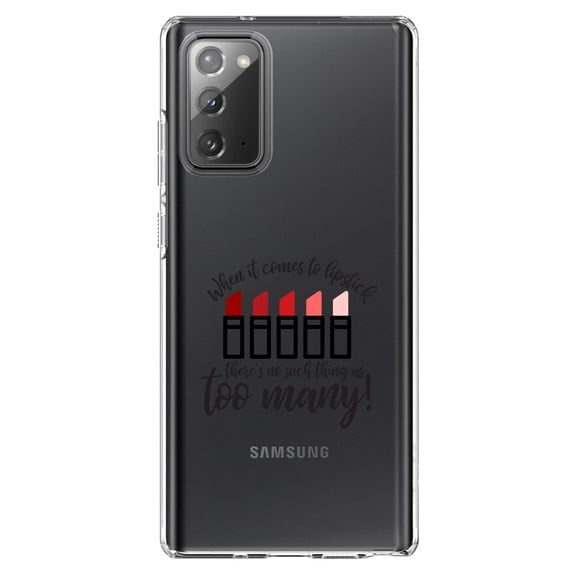 DistinctInk Clear Shockproof Hybrid Case for Galaxy Note 20 ULTRA (6.9" Screen) - TPU Bumper Acrylic Back Tempered Glass Screen Protector - When It Comes to Lipstick, Never Too Many Red
