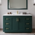 thumbnail image 2 of Wyndham Collection Miranda 54" Wood Single Bathroom Vanity in Green/Brushed Gold, 2 of 6