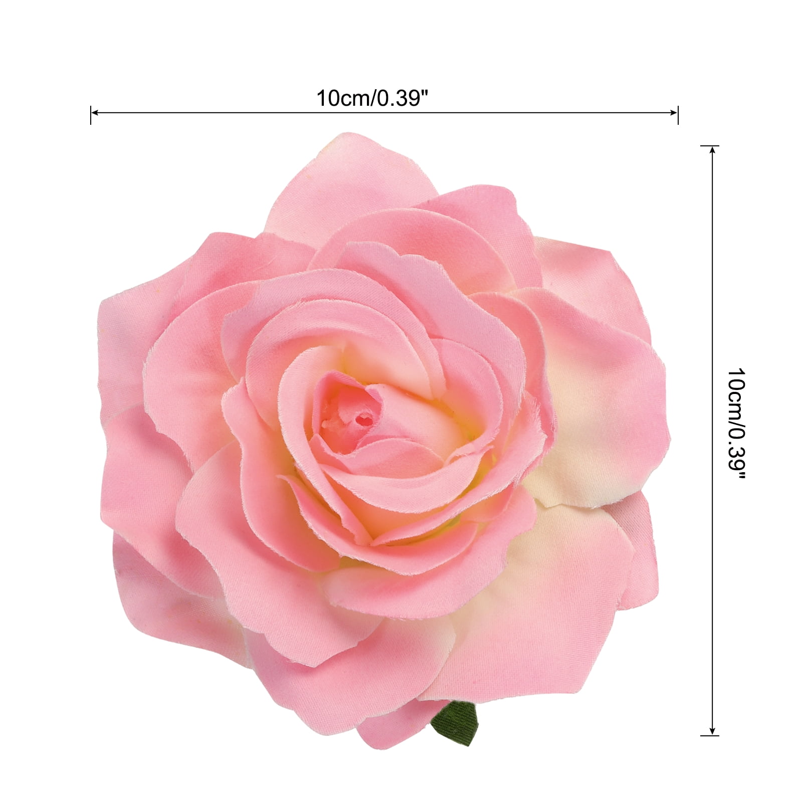 30 Pcs Rose Flower Hair Clips 4 Inch Flower Hair Pins for Women Hair Accessories Deep Pink