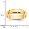 thumbnail image 3 of 14K Yellow Gold 14Ky 5mm Ltw Half Round Band Size 10.5 Made In United States hrl050-10.5, 3 of 5