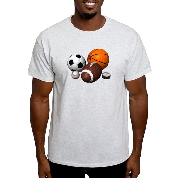 CafePress - Sports Balls Light T Shirt - Men's Classic Graphic T-Shirt