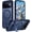 Blue, variant on Translucent Matte Phone Case for Google Pixel 11 Pro 2026, Slim Military Grade Shockproof Cover with Built-In Invisible Kickstand,Blue
