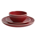 thumbnail image 3 of Juego de vajilla Gibson Home Rockaway de 12 piezas, rojo mate, 3 of 7