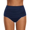 thumbnail image 3 of Women‘S High Waisted Swim Bottom Ruched Bikini Tankini Swimsuit Briefs, 3 of 5