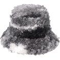 thumbnail image 4 of CoCopeaunts Tie-Dye Bucket Hat for Women Sheep Curly Wool Fisherman's Hat Europe United States Winter Outdoor Warm Basin Cap, 4 of 8