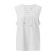 thumbnail image 2 of Playeras,Blusas y Tops,Ropa para Mujer Correr camisetas sin mangas para las mujeres Camiseta sin mangas transpirable con cuello en V para mujer (White, S), 2 of 5