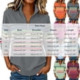 thumbnail image 5 of Women's Pullover Sweatshirt Patchwork Print Quarter Zip Plain Striped Elegant Warm Classic Long Sleeve V Neck Regular Tops Casual Home Work Fall Winter | CSEONE,Hot Pink 2XL, 5 of 8