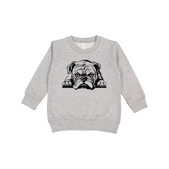 Inktastic Peeking Bulldog Toddler Sweatshirt