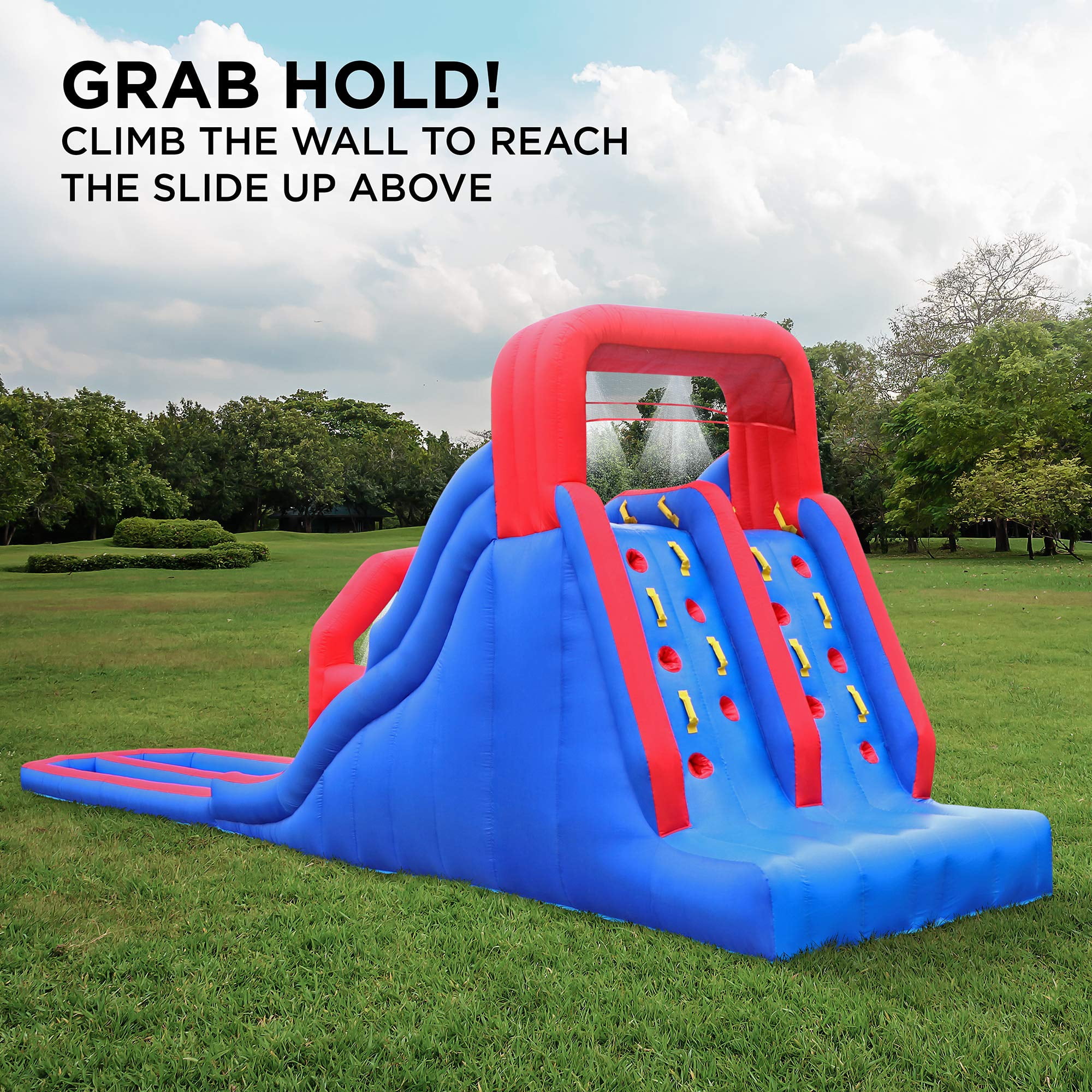 Sunny & Fun Fun Inflatable Water Slide with Pool - Backyard All-in-One Water Slide