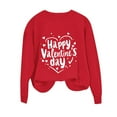 thumbnail image 6 of Craaazy Women's Heart Print Long Sleeve Valentines Shirts Round Neck Tops Gifts, 6 of 6