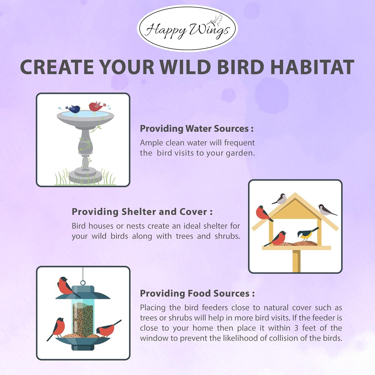Happy Wings Finch Blend Bird Food, Mix of Sunflower Hearts/Kernels and Nyjer Seed Wild Bird Food 14 Ounce (Pack of 3) | Prefilled Sock | No Grow Seed I Bird Seeds for Wild Birds